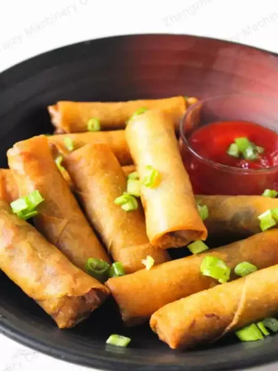 Chinese style vegetable spring rolls