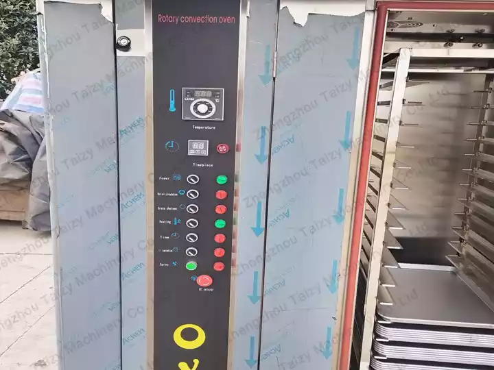 control system of rotary bakery oven