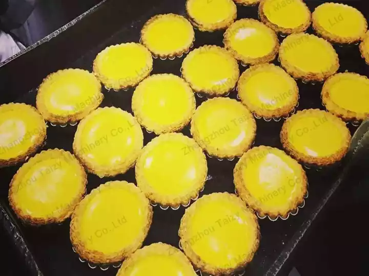 egg tart in oven