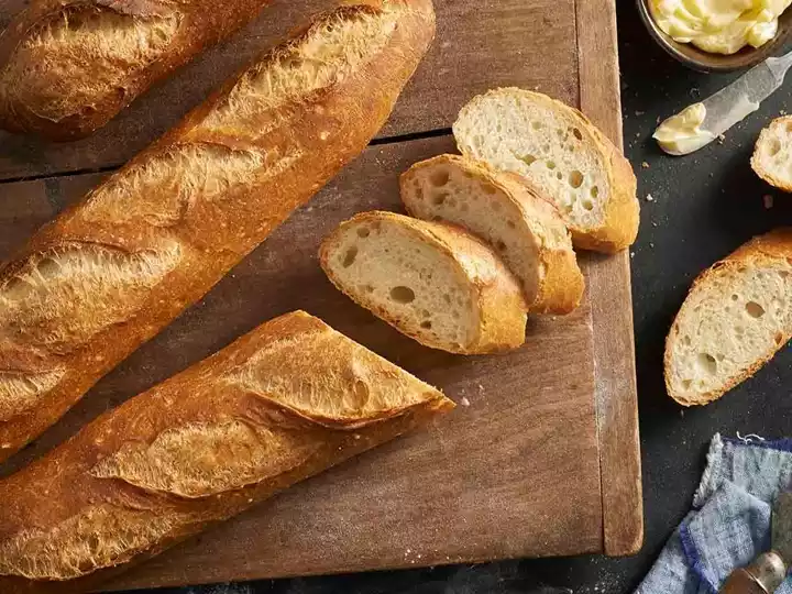 backed French baguette